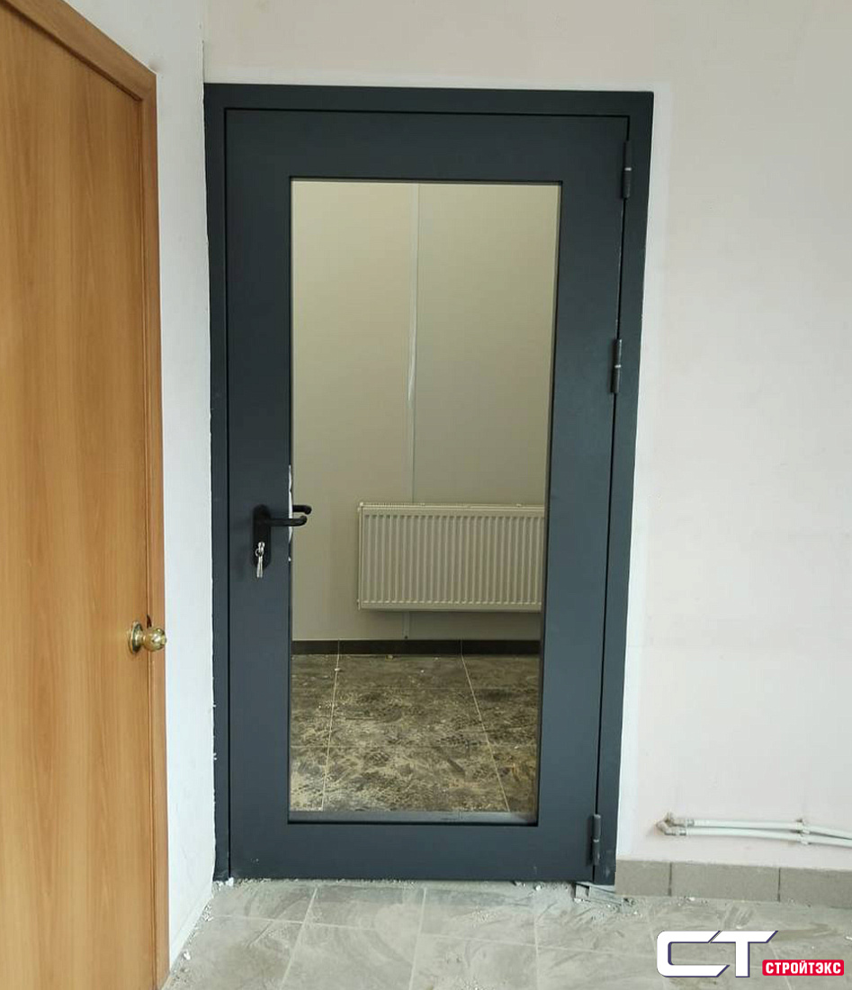 Дверь противопожарная металлическая EIWS 60 с полным остеклением