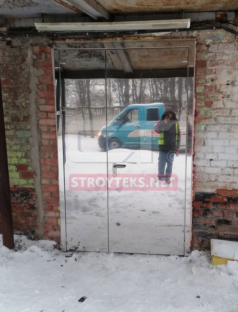 ДПМ-2 EIS-60 Дверь противопожарная металлическая EIS60 двупольная из нержавеющей стали