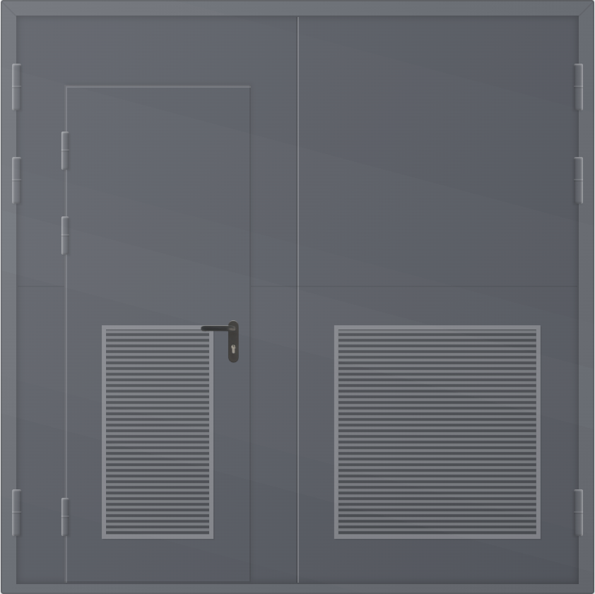 ВР-к Ворота металлические с калиткой и вентрешеткой